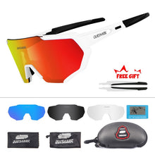 Load image into Gallery viewer, QUESHARK 2019 New Design Polarized Cycling Glasses For Man Women Bike Eyewear Cycling Sunglasses 4 Lens UV400 Sport Glasses