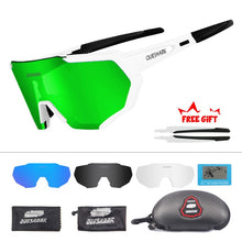 Load image into Gallery viewer, QUESHARK 2019 New Design Polarized Cycling Glasses For Man Women Bike Eyewear Cycling Sunglasses 4 Lens UV400 Sport Glasses