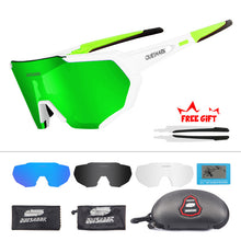 Load image into Gallery viewer, QUESHARK 2019 New Design Polarized Cycling Glasses For Man Women Bike Eyewear Cycling Sunglasses 4 Lens UV400 Sport Glasses