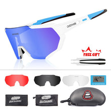 Load image into Gallery viewer, QUESHARK 2019 New Design Polarized Cycling Glasses For Man Women Bike Eyewear Cycling Sunglasses 4 Lens UV400 Sport Glasses