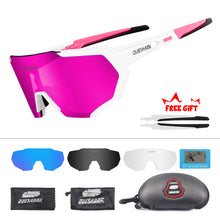 Load image into Gallery viewer, QUESHARK 2019 New Design Polarized Cycling Glasses For Man Women Bike Eyewear Cycling Sunglasses 4 Lens UV400 Sport Glasses