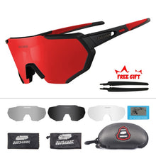 Load image into Gallery viewer, QUESHARK 2019 New Design Polarized Cycling Glasses For Man Women Bike Eyewear Cycling Sunglasses 4 Lens UV400 Sport Glasses