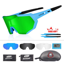 Load image into Gallery viewer, QUESHARK 2019 New Design Polarized Cycling Glasses For Man Women Bike Eyewear Cycling Sunglasses 4 Lens UV400 Sport Glasses