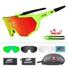 Load image into Gallery viewer, QUESHARK 2019 New Design Polarized Cycling Glasses For Man Women Bike Eyewear Cycling Sunglasses 4 Lens UV400 Sport Glasses