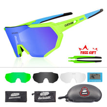 Load image into Gallery viewer, QUESHARK 2019 New Design Polarized Cycling Glasses For Man Women Bike Eyewear Cycling Sunglasses 4 Lens UV400 Sport Glasses