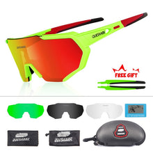 Load image into Gallery viewer, QUESHARK 2019 New Design Polarized Cycling Glasses For Man Women Bike Eyewear Cycling Sunglasses 4 Lens UV400 Sport Glasses