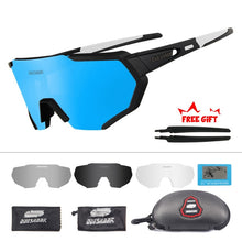 Load image into Gallery viewer, QUESHARK 2019 New Design Polarized Cycling Glasses For Man Women Bike Eyewear Cycling Sunglasses 4 Lens UV400 Sport Glasses