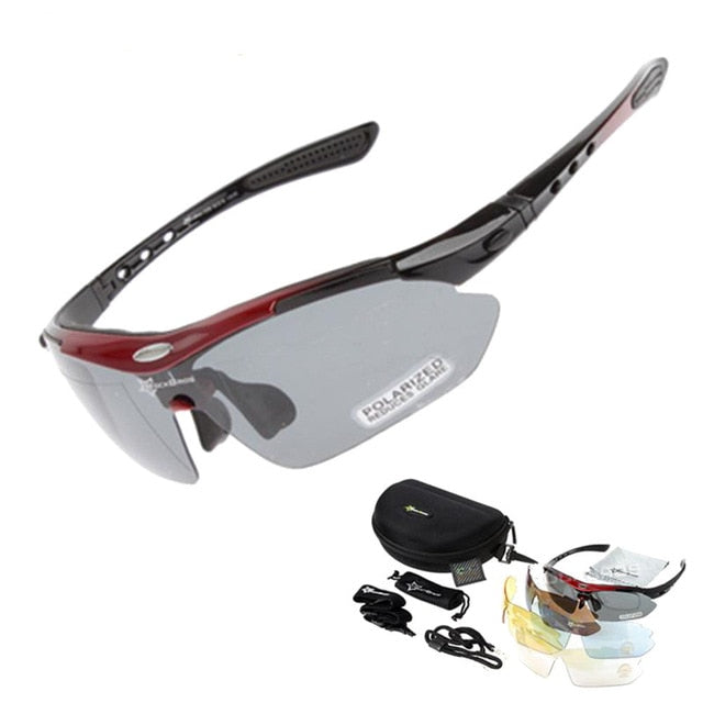 RockBros Polarized Cycling Sun Glasses Outdoor Sports Bicycle Glasses Men Women Bike Sunglasse Eyewear 5 Lens Unisex 29g Goggle