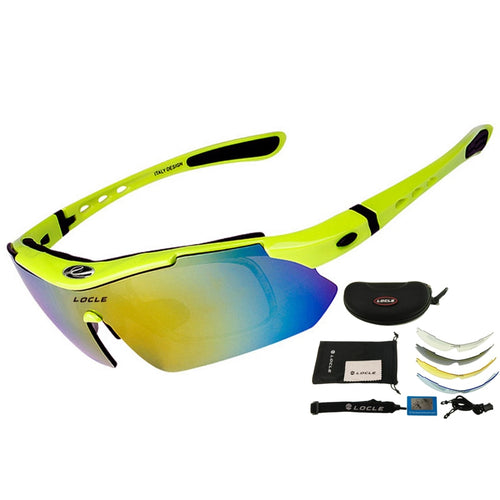 LOCLE Professional Cycling Eyewear UV400 Polarized Cycling Glasses Bike Bicycle Glasses Cycling Sunglasses Gafas Cicismo Goggles