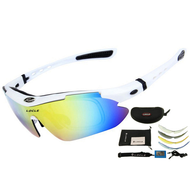 LOCLE Professional Cycling Eyewear UV400 Polarized Cycling Glasses Bike Bicycle Glasses Cycling Sunglasses Gafas Cicismo Goggles