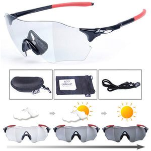LOCLE Photochromic Cycling Bicycle Bike Glasses Outdoor Sports Bicycle Bike Sunglasses Goggles Bike Eyewear UV400 Gafas Ciclismo