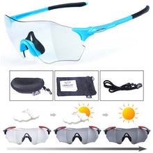 Load image into Gallery viewer, LOCLE Photochromic Cycling Bicycle Bike Glasses Outdoor Sports Bicycle Bike Sunglasses Goggles Bike Eyewear UV400 Gafas Ciclismo